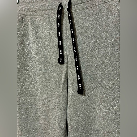 NWT Rare PINK Victoria's Secret Silver Mermaid Bling Sequin Jogger Pants - Picture 10 of 13